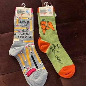 Blue Q Socks—2 pair NWT